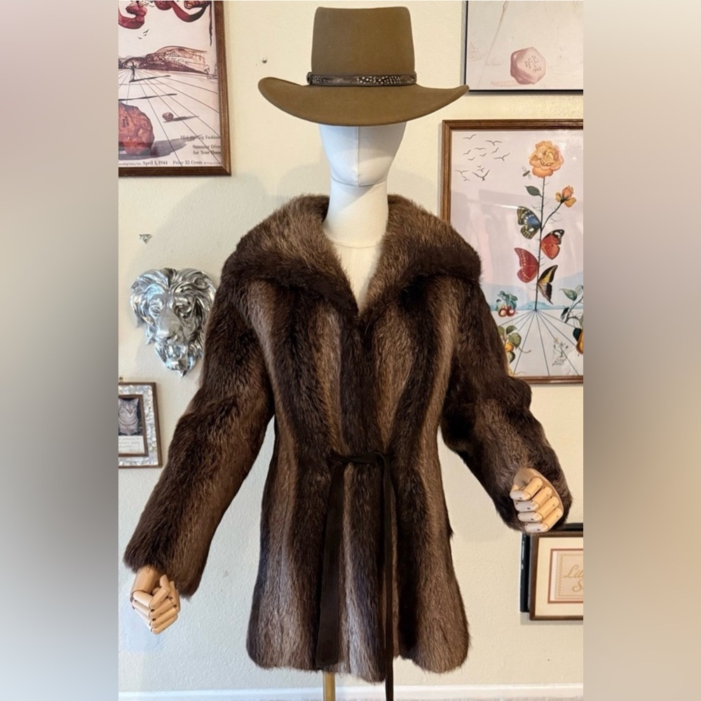 Vintage Fendi *Inspired* Genuine Fur Coat (Small/Medium) - Picture 2 of 16